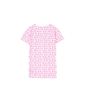 Balmain Kids All-Over Logo Print T-Shirt Dress