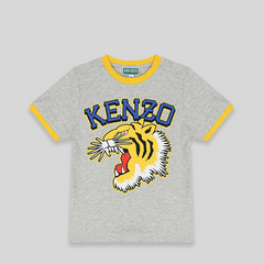 Kenzo Kids Varsity Tiger Ringer Collar Short Sleeve T-Shirt