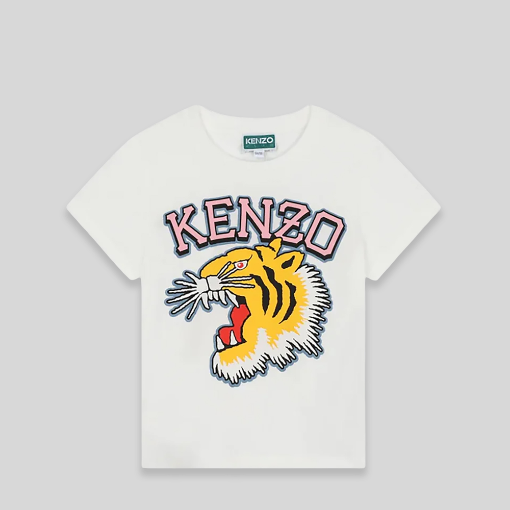 Kenzo Kids Varsity Tiger Short Sleeve T-Shirt