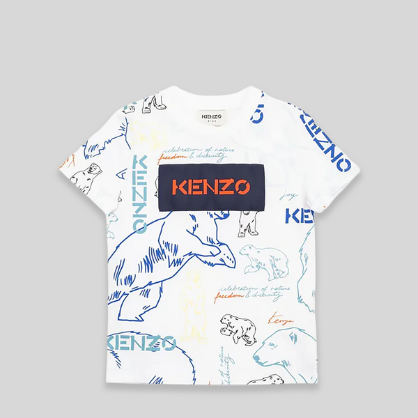 Kenzo Kids Multi Bear Logo T-Shirt