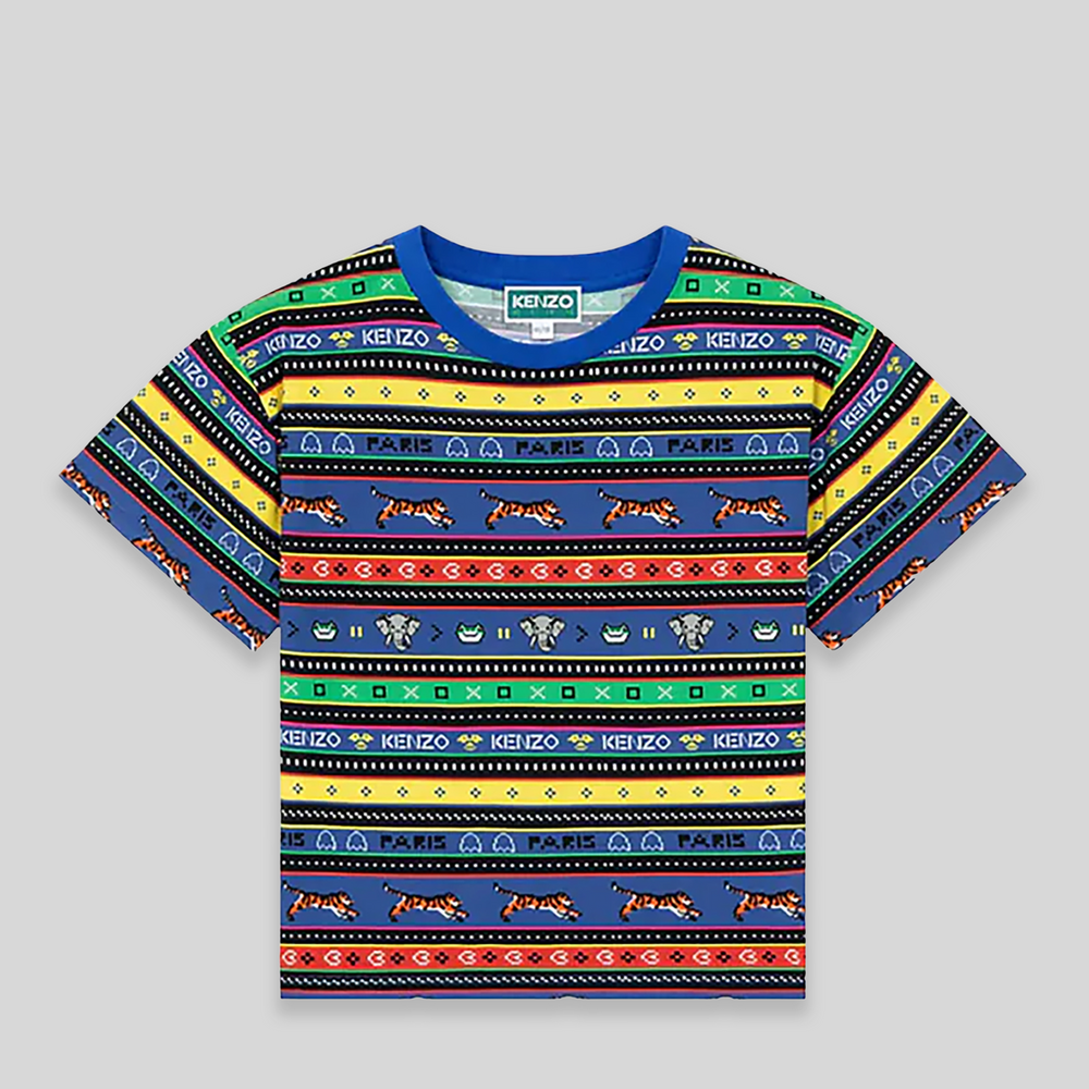 Kenzo Kids Jungle Game Multi-Logo T-Shirt