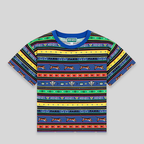 Kenzo Kids Jungle Game Multi-Logo T-Shirt