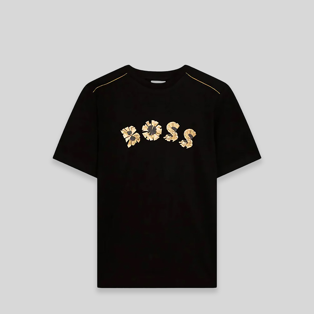 Hugo Boss Kids Gold Bar Graphic Logo T-Shirt