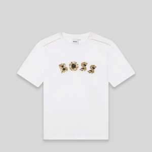 Hugo Boss Kids Gold Bar Graphic Logo T-Shirt