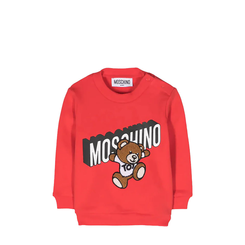 Moschino Kids Toddler's Chenille Teddy Bear Logo Sweatshirt