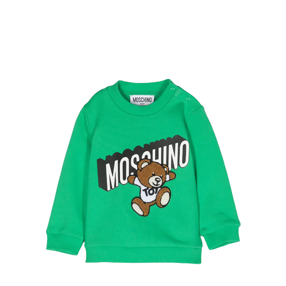 Moschino Kids Toddler's Chenille Teddy Bear Logo Sweatshirt