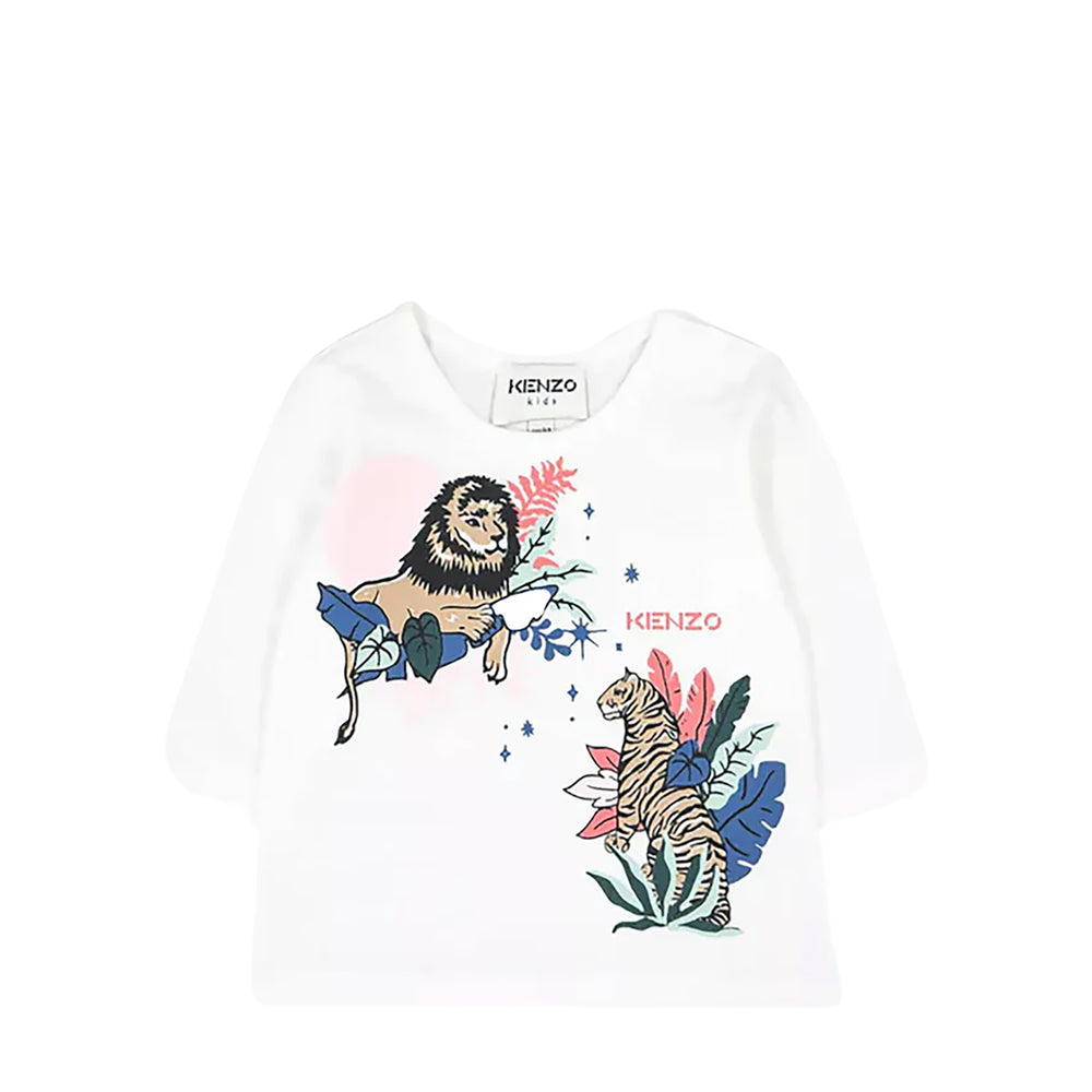 Kenzo Kids Toddler's Wild Cat Print Long Sleeve T-Shirt