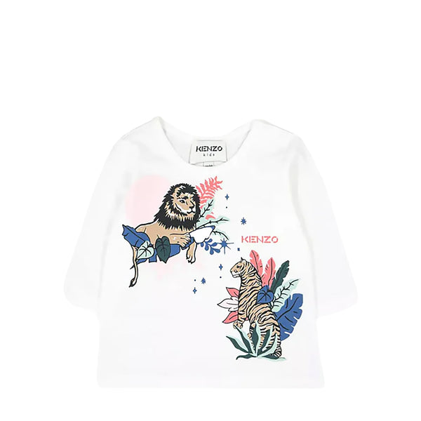 Kenzo Kids Toddler's Wild Cat Print Long Sleeve T-Shirt