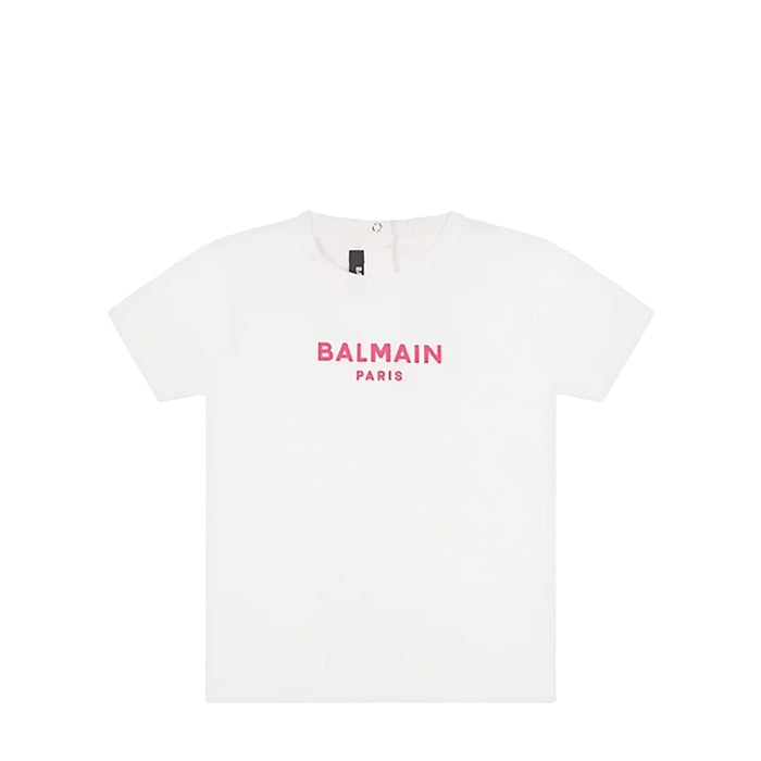 Balmain Kids Toddler's Neon Logo Short Sleeve T-Shirt