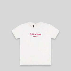 Balmain Kids Toddler's Neon Logo Short Sleeve T-Shirt