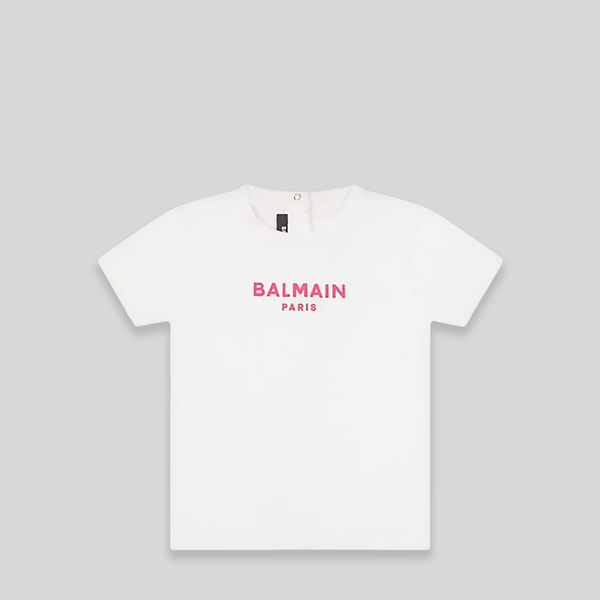 Balmain Kids Toddler's Neon Logo Short Sleeve T-Shirt