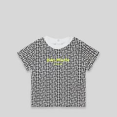 Balmain Kids Toddler's Monogram Logo Short Sleeve T-Shirt