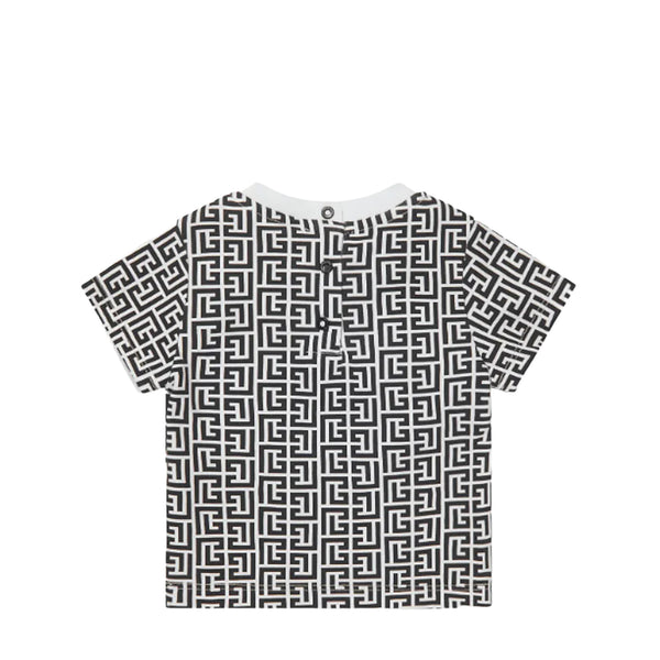 Balmain Kids Toddler's Monogram Logo Short Sleeve T-Shirt
