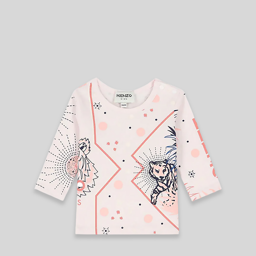 Kenzo Kids Toddler's All-Over Print Logo Long Sleeve T-Shirt