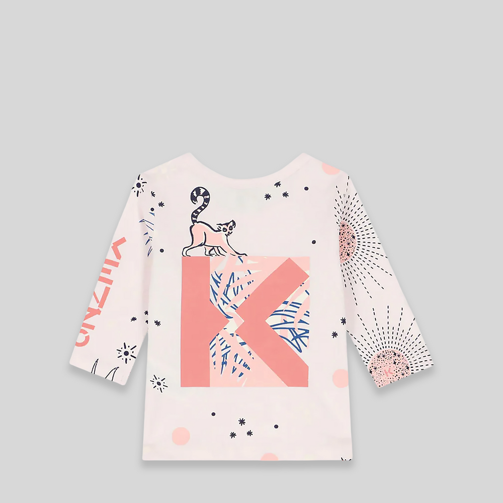 Kenzo Kids Toddler's All-Over Print Logo Long Sleeve T-Shirt