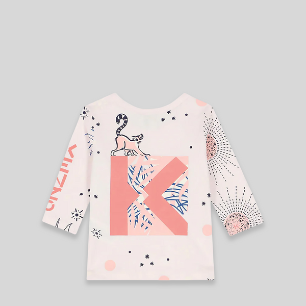 Kenzo Kids Toddler's All-Over Print Logo Long Sleeve T-Shirt