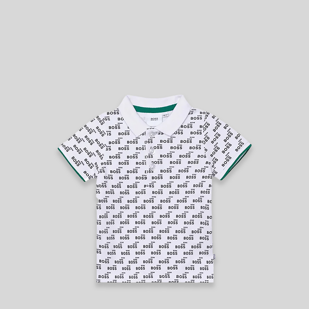 Hugo Boss Kids Toddler's All Over Print Logo Polo