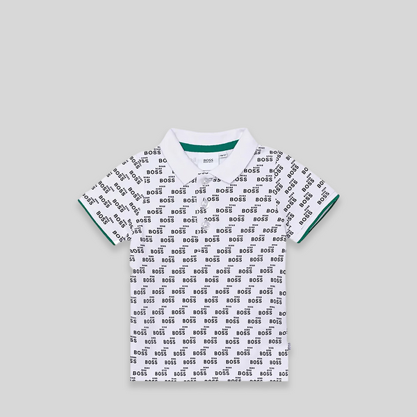 Hugo Boss Kids Toddler's All Over Print Logo Polo