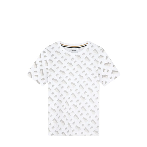 Hugo Boss Kids All-Over Monogram Print T-Shirt