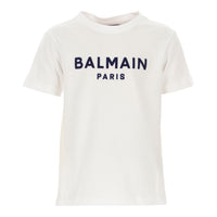 Balmain Kids Flocked Logo T-Shirt