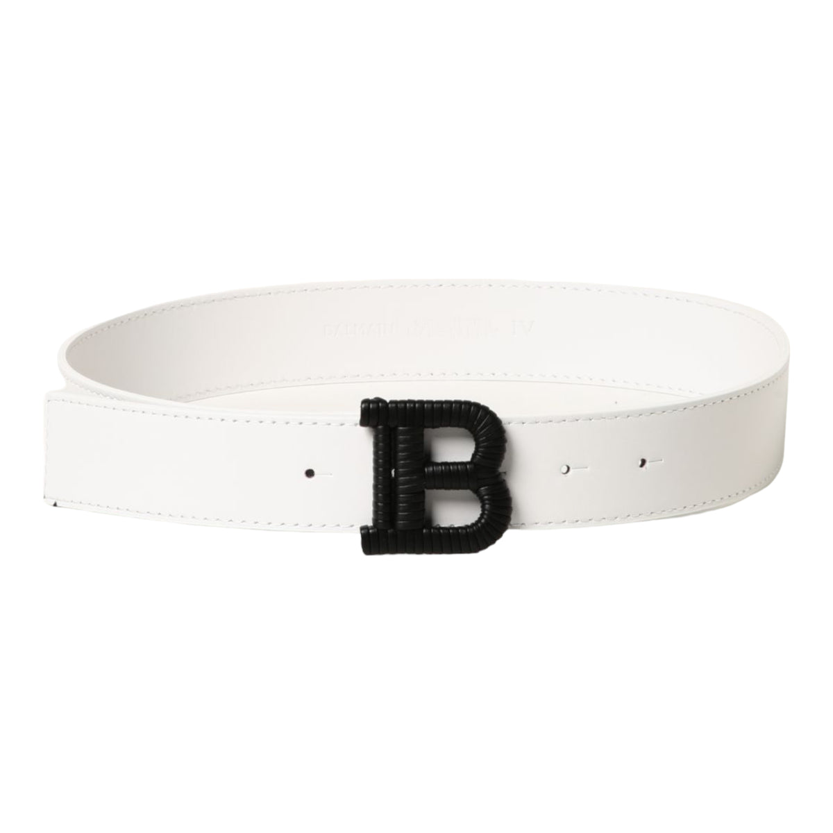 Balmain Kids Black Logo Buckle Belt