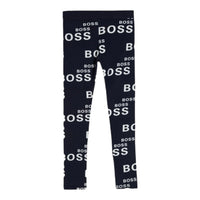 Hugo Boss Kids Girl's All-Over Print Logo Leggings