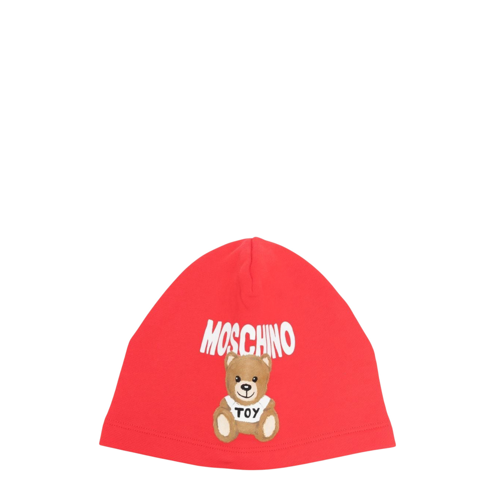 Moschino Kids Fuzzy Bear Knit Beanie