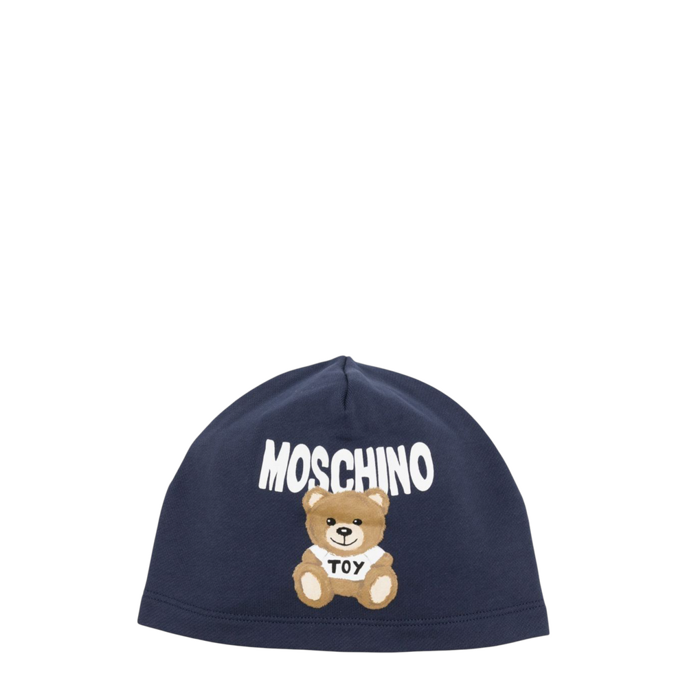 Moschino Kids Fuzzy Bear Knit Beanie
