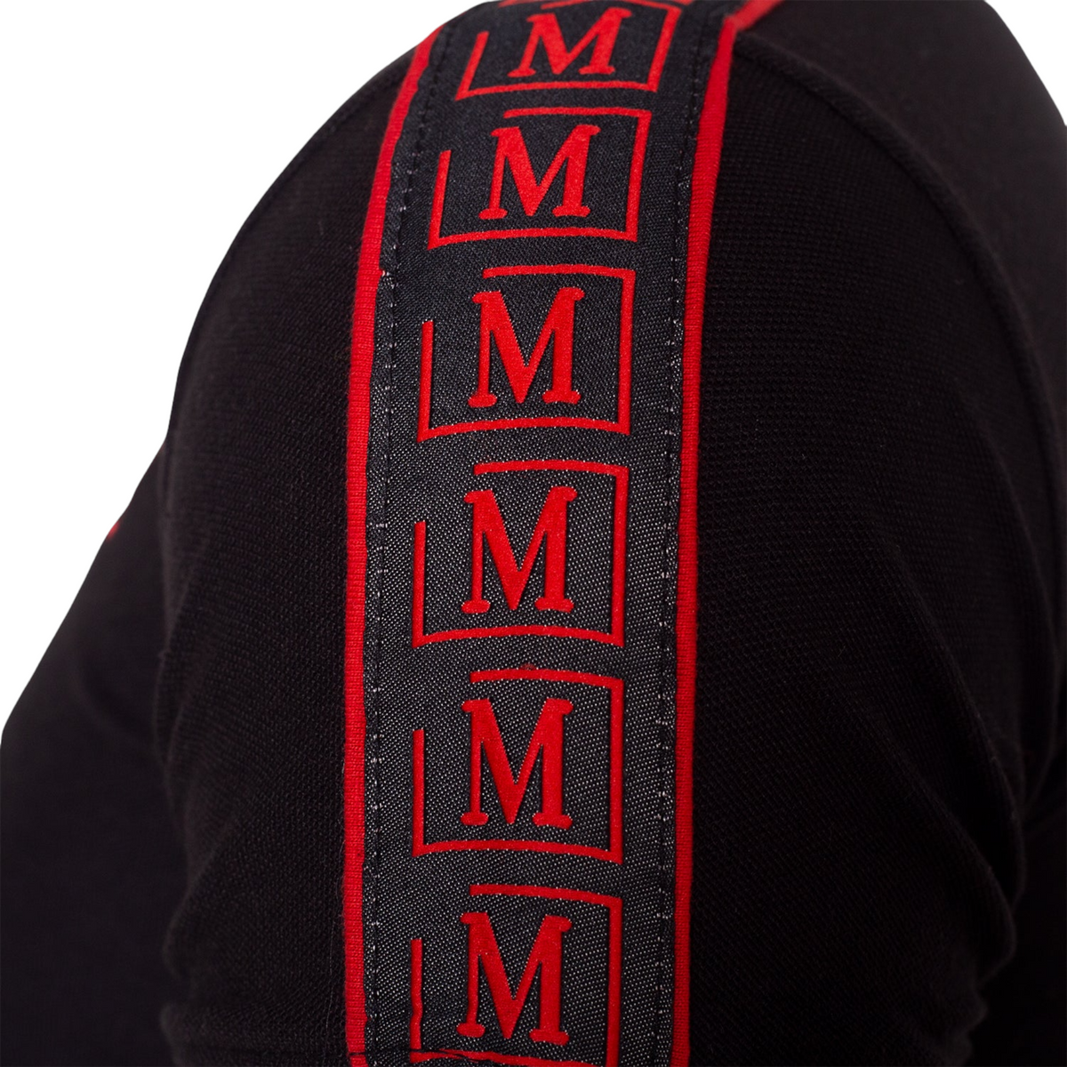 MDB Brand Men's Logo Tape Polo Shirt - Black