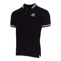 MDB Brand Men's Logo Tape Polo Shirt - Black