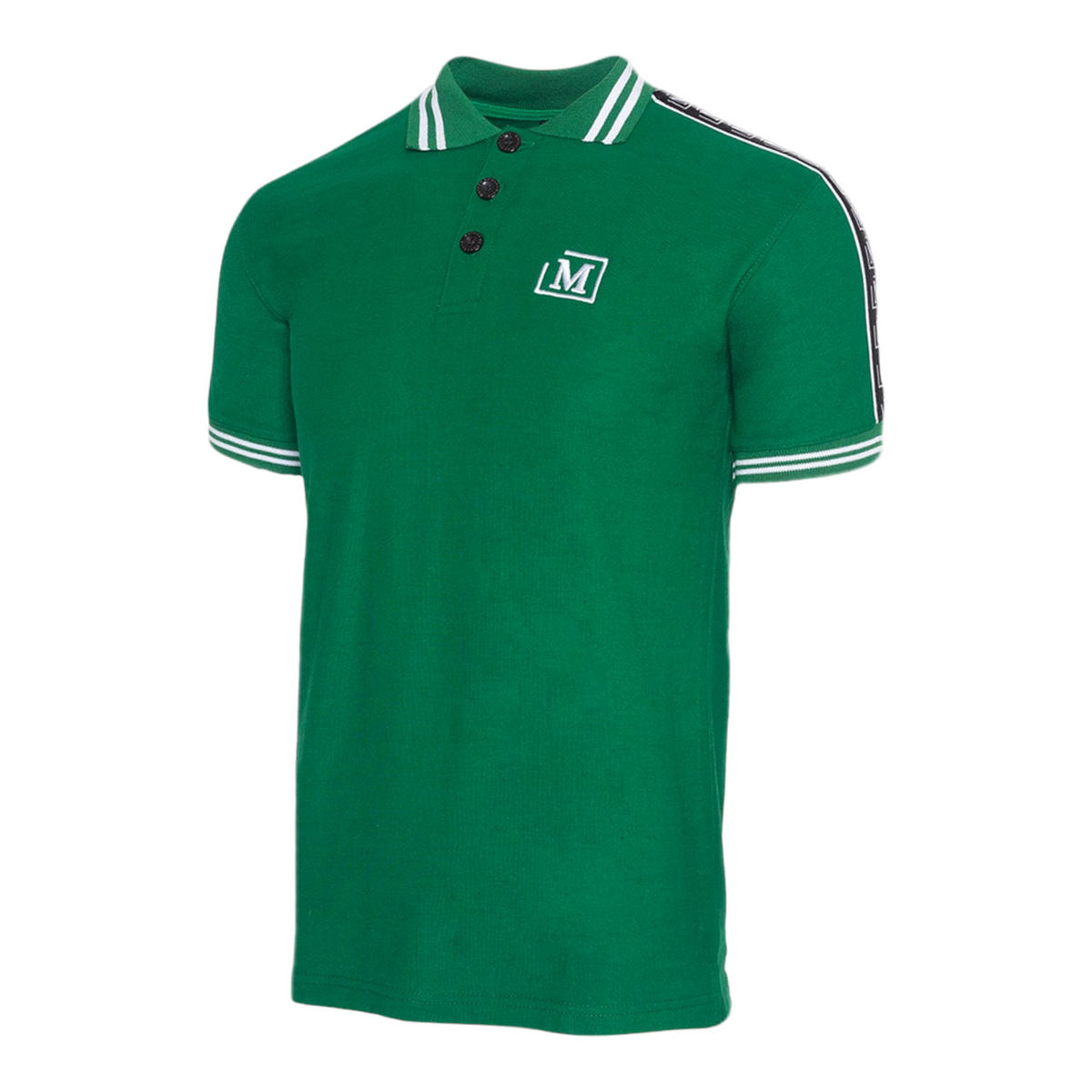 MDB Brand Men's Logo Tape Polo Shirt - Green