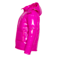 MDB Brand Women's Arctic Puffer Coat in Neon Pink