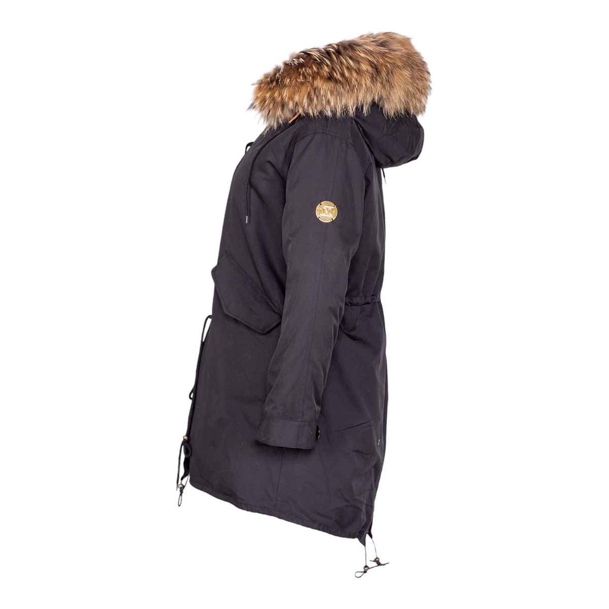 MDB Couture Men's Fur Lined Parka Coat