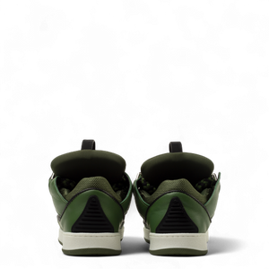 Lanvin Kids Zig Zag Lace Leather Sneakers