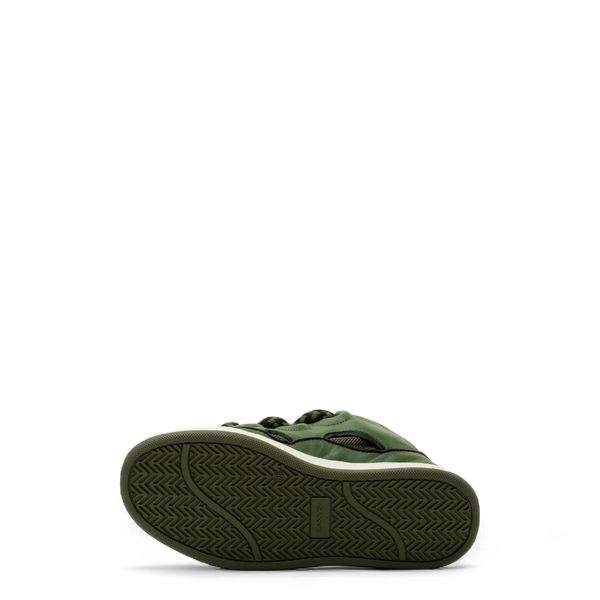 Lanvin Kids Zig Zag Lace Leather Sneakers