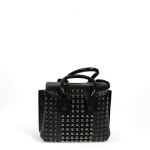 MCM Milla Pearl Studs Tote X Mini in Black