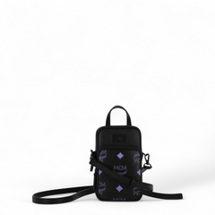 MCM Leather Crossbody in Color Splash Visetos Logo