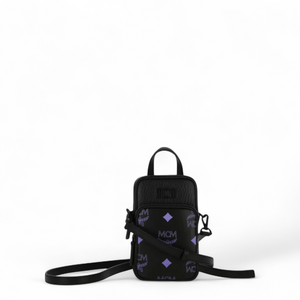MCM Leather Crossbody in Color Splash Visetos Logo
