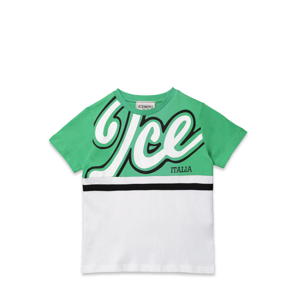 Iceberg Kids Color Panel Logo T-Shirt