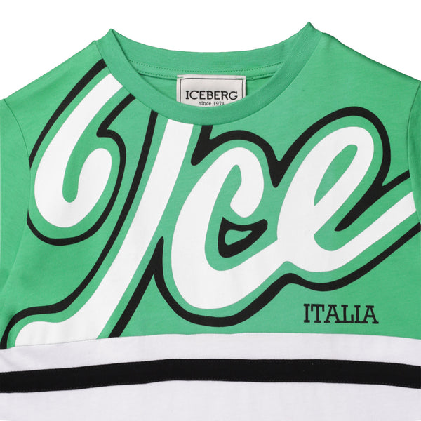 Iceberg Kids Color Panel Logo T-Shirt