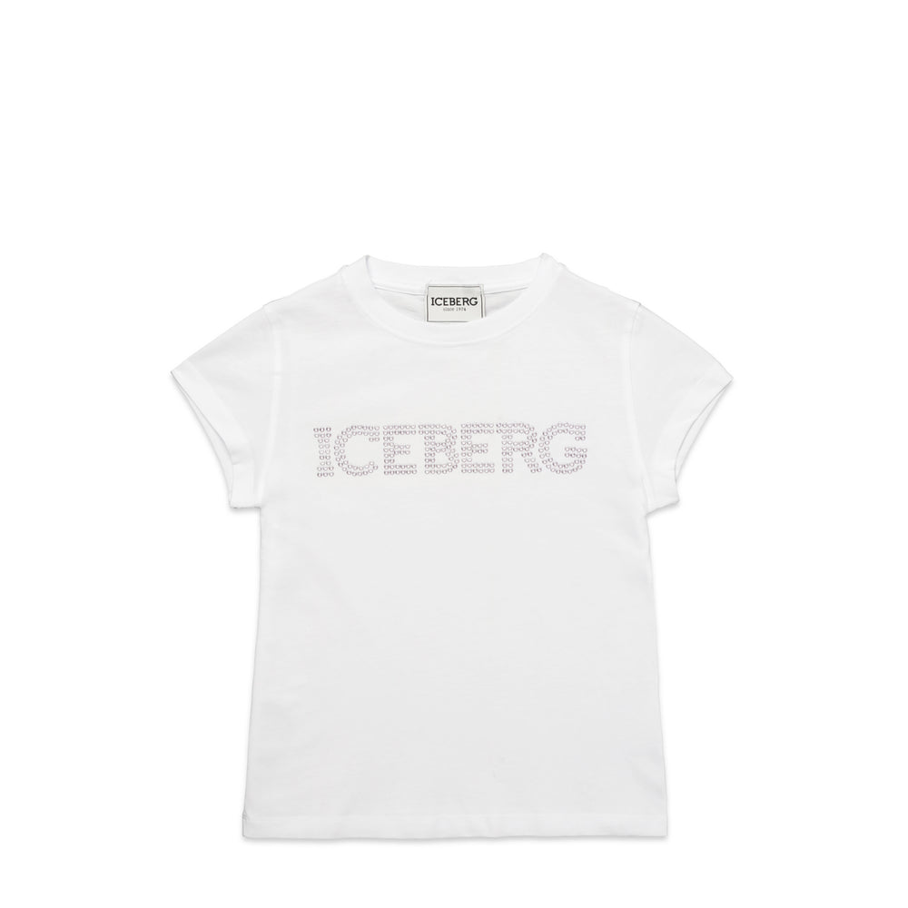 Iceberg Kids Girl's Embellished Logo T-Shirt