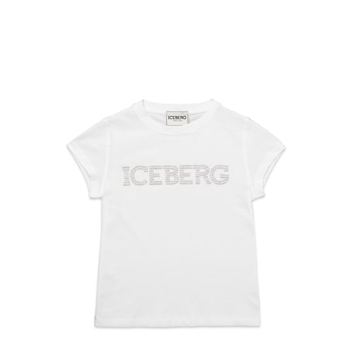 Iceberg Kids Girl's Embellished Logo T-Shirt