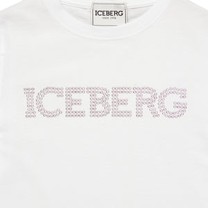 Iceberg Kids Girl's Embellished Logo T-Shirt