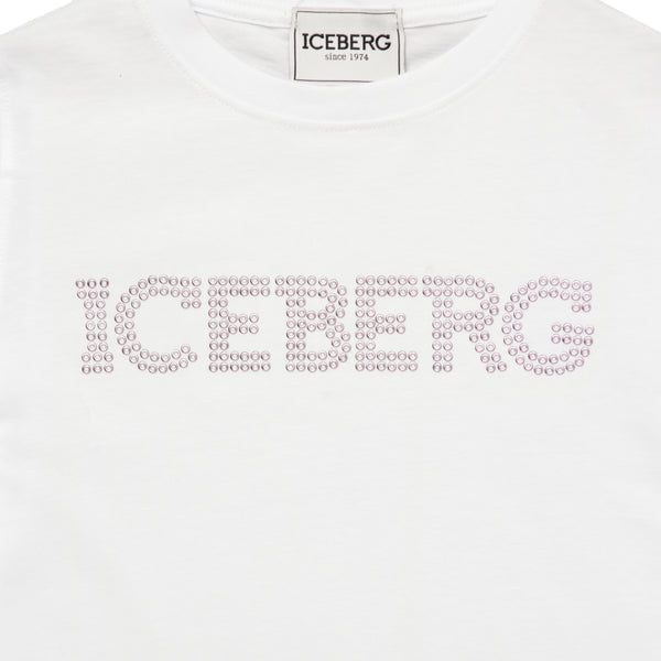 Iceberg Kids Girl's Embellished Logo T-Shirt
