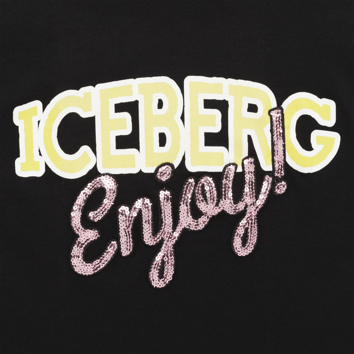 Iceberg Kids Girl's 'Enjoy Iceberg' Logo Cropped T-Shirt