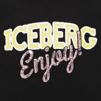 Iceberg Kids Girl's 'Enjoy Iceberg' Logo Cropped T-Shirt