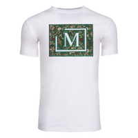 MDB Brand Men's Tapestry Logo T-Shirt - White w/ Dark Tapestry