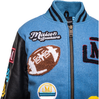 MDB Brand Kid's Varsity Jacket - Sky Blue