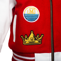 MDB Brand Kid's Varsity Jacket - Red White