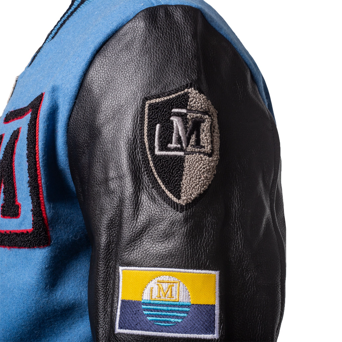 MDB Brand Men's Varsity Letterman Jacket V2 - Sky Blue